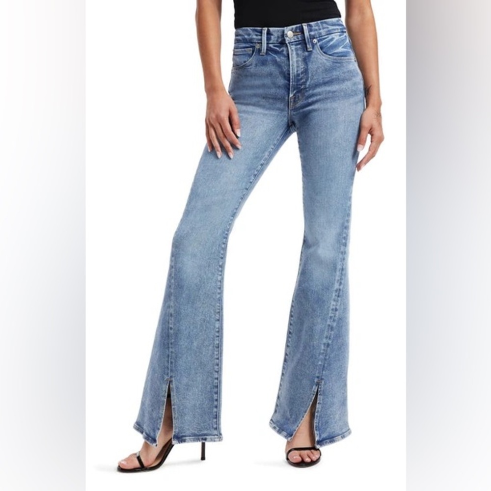 Good American Blue Flare Jeans